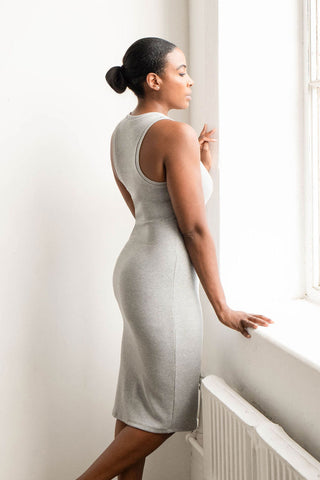 Ribbed Midi Dress